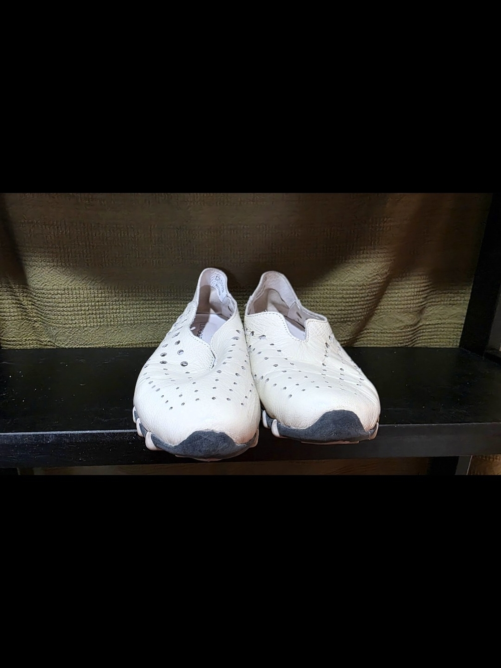 Women's Slip-On Perforated Casual Sneakers - Beige
